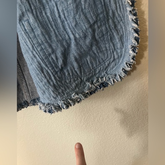 Handmade Denim Patchwork Frayed Vest Women's Size M - Picture 6 of 12